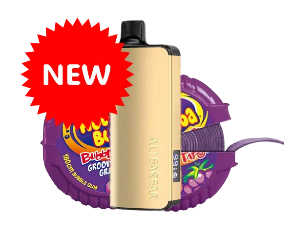 Alibarbar Hubba Bubba Grape disposable vape - 9,000 puffs