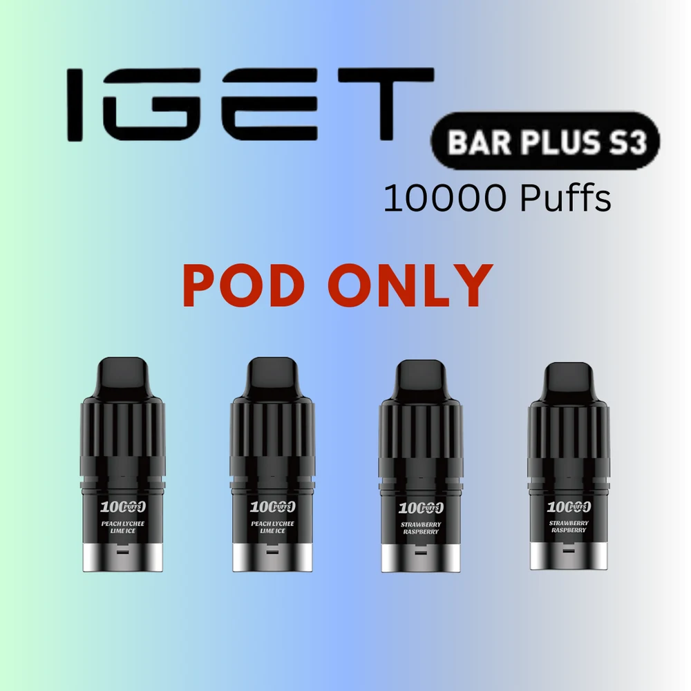 Bulk 10 PCS – IGET Bar Plus S3 Pod 10000 Puffs – Can Mix Flavours wholesale pack - 10 pcs · 10,000 puffs