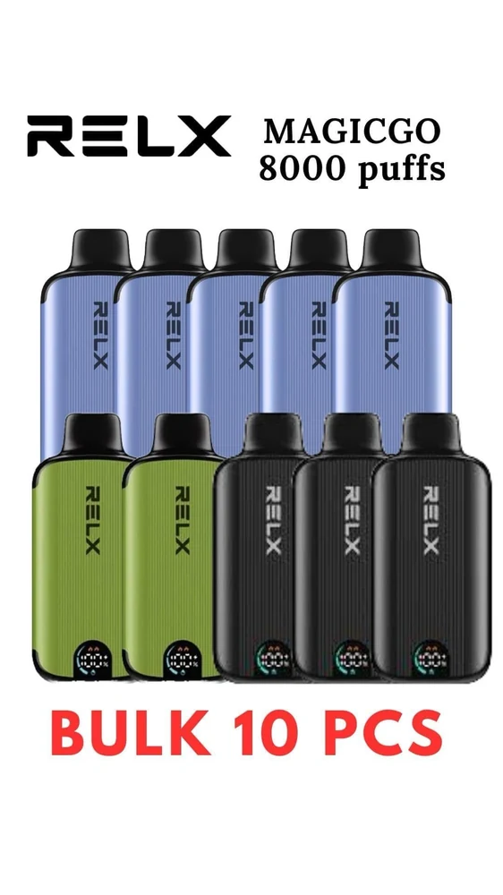 Bulk 10 PCS – RELX Magicgo 8000 Puffs – Can Mix Flavours wholesale pack - 10 pcs · 8,000 puffs