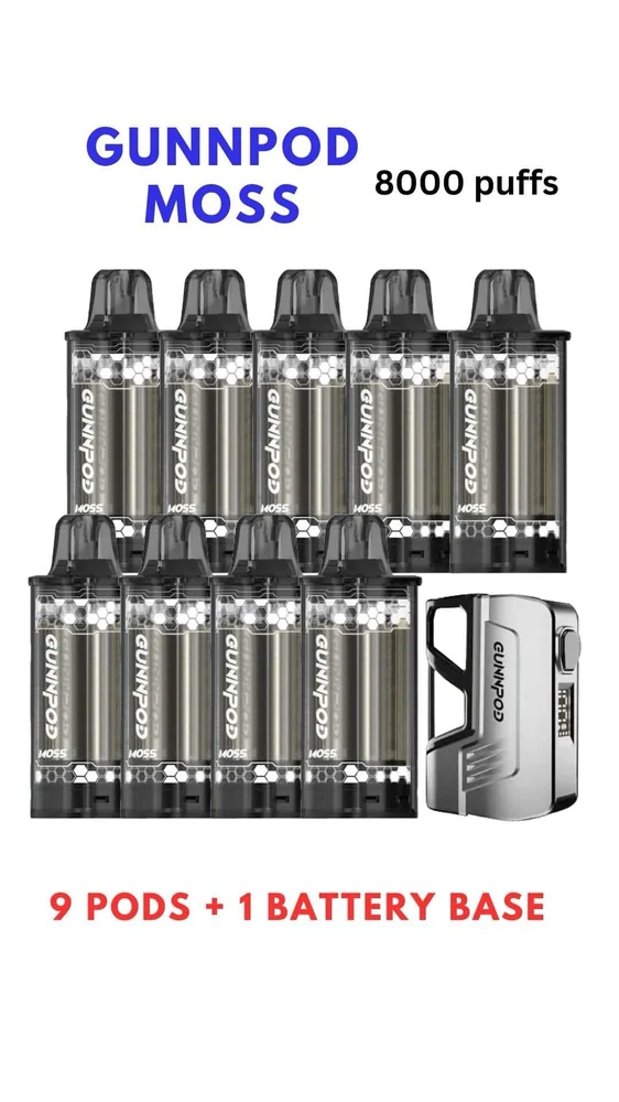 Bulk Sale – Gunnpod Moss 8000 Puffs – Can Mix Flavours wholesale pack - 8,000 puffs