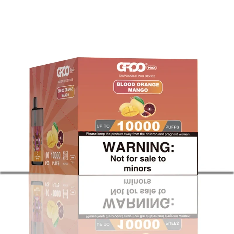 GROO Max–Blood Orange Mango –10 Pack Bulk wholesale pack - 10 pack · Up to 10,000 puffs each