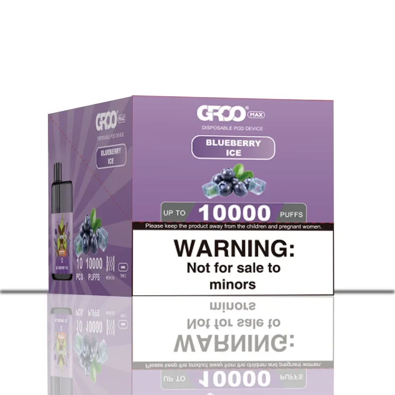 GROO Max–Blueberry Ice–10 Pack Bulk wholesale pack - 10 pack · Up to 10,000 puffs each
