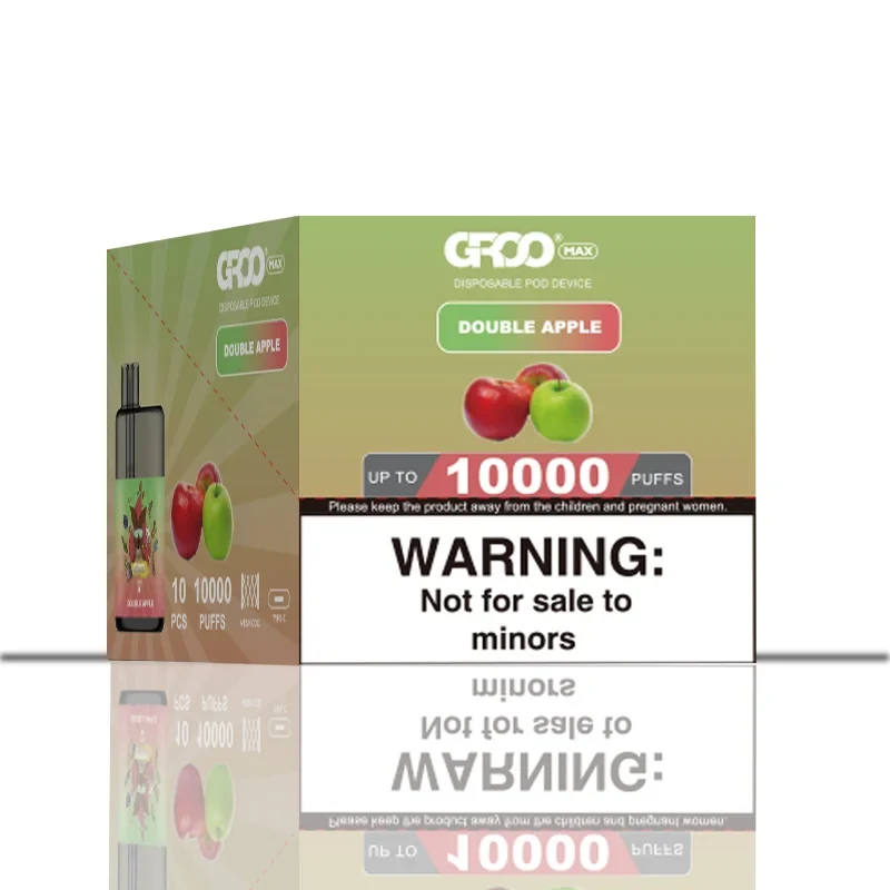 GROO Max–Double Apple–10 Pack Bulk wholesale pack - 10 pack · Up to 10,000 puffs each