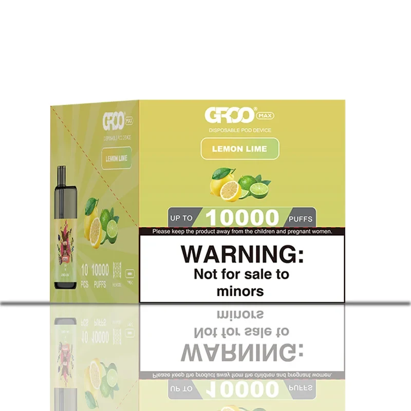 GROO Max–Lemon Lime–10 Pack Bulk wholesale pack - 10 pack · Up to 10,000 puffs each