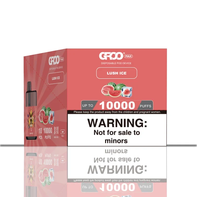 GROO Max–Lush Ice–10 Pack Bulk wholesale pack - 10 pack · Up to 10,000 puffs each