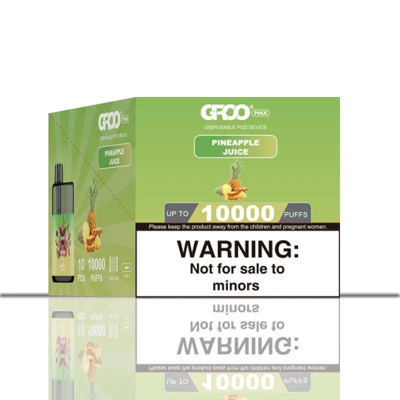 GROO Max–Pineapple Juice–10 Pack Bulk wholesale pack - 10 pack · Up to 10,000 puffs each