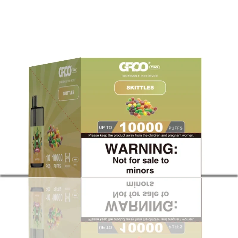GROO Max–Skittles–10 Pack Bulk wholesale pack - 10 pack · Up to 10,000 puffs each