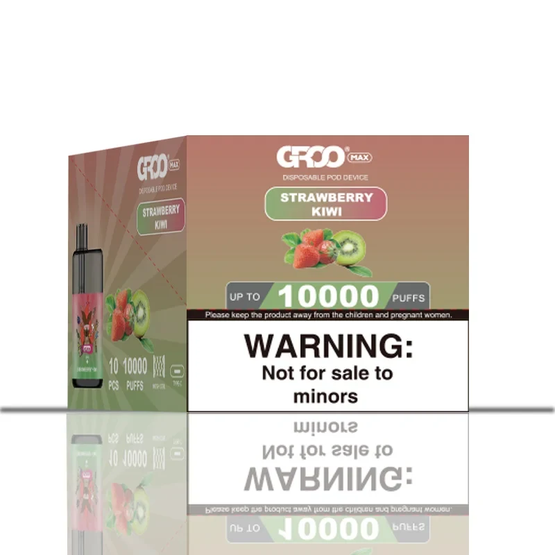 GROO Max–Strawberry Kiwi –10 Pack Bulk wholesale pack - 10 pack · Up to 10,000 puffs each