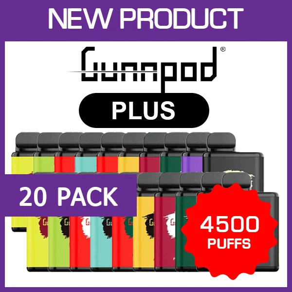 Gunnpod Plus – 4500 Puffs – 20 Pack wholesale pack - 20 pack · 4,500 puffs