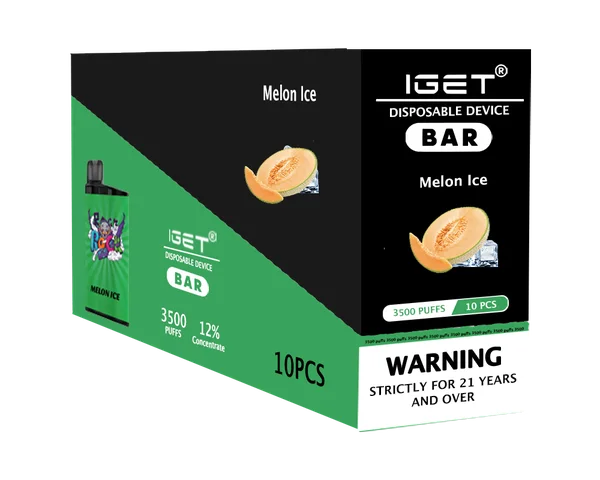 IGET Bar Melon Ice disposable vape - 3,500 puffs