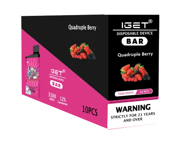 IGET Bar Quadruple Berry disposable vape - 3,500 puffs