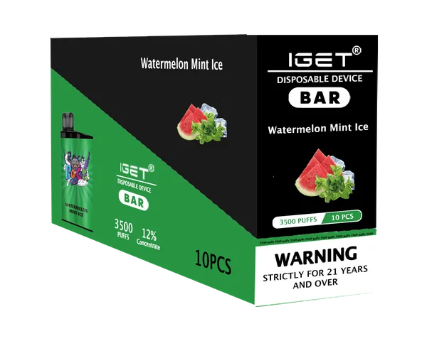 IGET Bar Watermelon Mint Ice disposable vape - 3,500 puffs