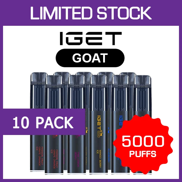 IGET Goat – 5000 Puffs – 10 Pack wholesale pack - 10 pack · 5,000 puffs