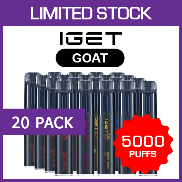 IGET Goat – 5000 Puffs – 20 Pack wholesale pack - 20 pack · 5,000 puffs