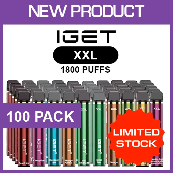 IGET XXL – 1800 Puffs – 100 Pack wholesale pack - 100 pack · 1,800 puffs