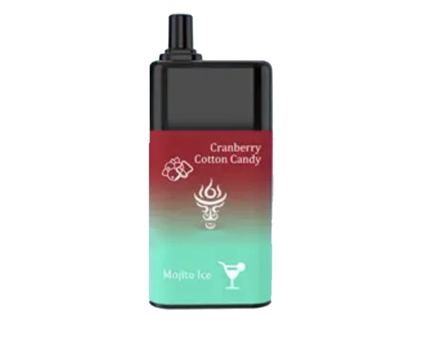 Mooodan Dual Flavour Cranberry Cotton Candy + Mojito Ice disposable vape - 7,000 puffs Box of 10